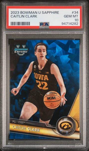 2023 Bowman U Sapphire Caitlin Clark PSA 10