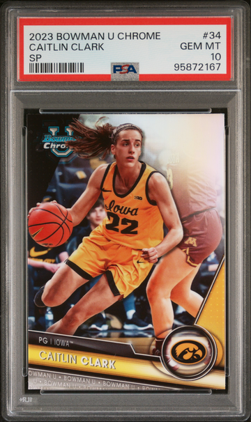 2023 Bowman U Chrome Caitlin Clark SP Refractor PSA 10