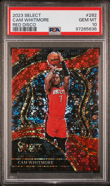 2023 Select Cam Whitmore Red Disco Courtside /49 PSA 10