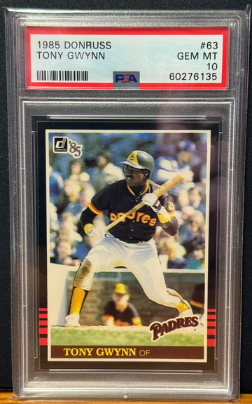 1985 Donruss Tony Gwynn #63 PSA 10 GEM MINT San Diego Padres