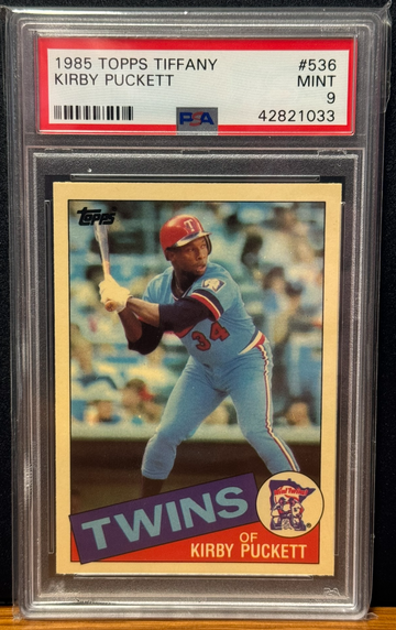 1985 Topps Tiffany Kirby Puckett ROOKIE CARD RC #536 PSA 9 MINT