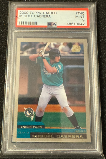 2000 Topps Traded Miguel Cabrera ROOKIE CARD RC #T40 PSA 9 MINT