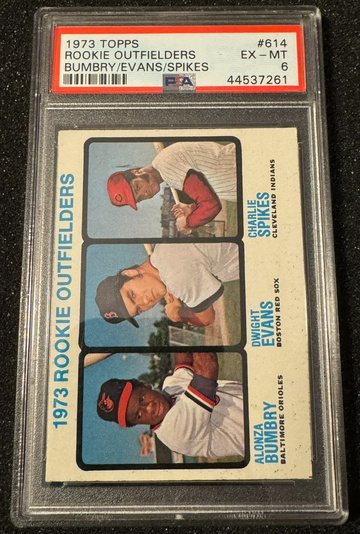 1973 Topps Dwight Evans ROOKIE CARD RC #614 PSA 6 EX-MT Boston Red Sox