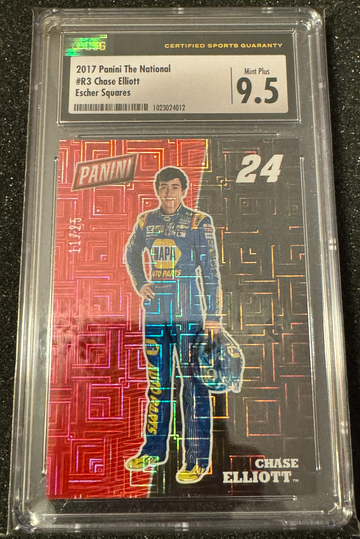 2017 Panini The National Chase Elliott ESCHER SQUARES INSERT SSP #R3 CSG 9.5 MINT PLUS #d /25