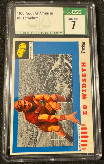 1955 Topps All American Ed Widseth #48 CSG 7 NEAR MINT NM Minnesota Gophers