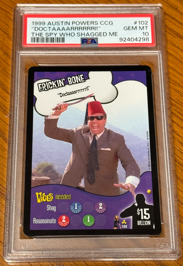Will Ferrell *ROOKIE CARD* 1999 DECIPHER AUSTIN POWERS CCG "DOCTAARR!!" #102 PSA 10 GEM MINT