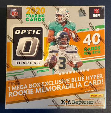(1) UNOPENED 2020 Panini Optic NFL FOOTBALL MEGA Box Burrow Hurts Tua Love Herbert RC??