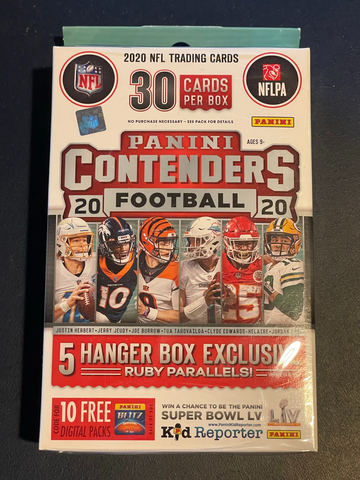 (1) UNOPENED 2020 Panini Contenders NFL FOOTBALL HANGER Box Burrow Hurts Tua Love Herbert RC??