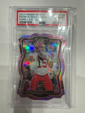 2017 Panini Select Purple Die Cut Patrick Mahomes /75 PSA 10