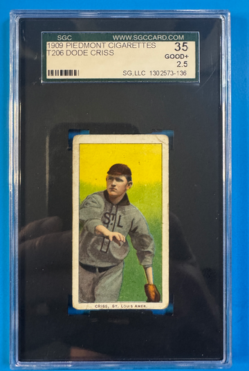 1909 Piedmont Cigarettes T206 Dode Criss