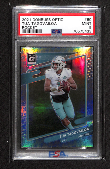 2021 Donruss Optic Tua Tagovailoa Rocket PSA 9!