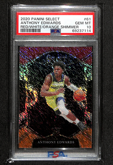 2020 Panini Select Anthony Edwards Red/White/Orange Shimmer RC PSA 10!
