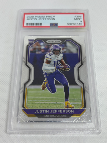 JUSTIN JEFFERSON 2020 PRIZM RC PSA 9