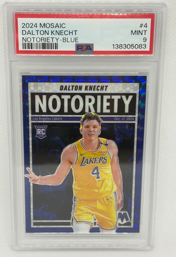 DALTON KNECHT 2024 MOSAIC RC NOTORIETY BLUE /199 PSA 9