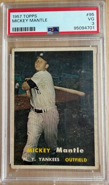 1957 Topps Mickey Mantle PSA 3