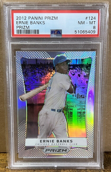 2012 Panini Prizm Ernie Banks #124 Silver Prizms PSA 8 NM-MT