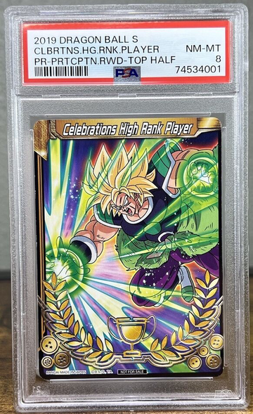 Dragon Ball Super Celebrations High Rank Player Merit Card Top 50 PSA 8 NM-MT