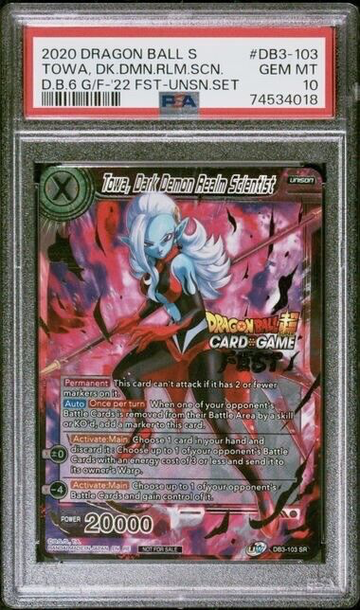 Dragon Ball Super DB3-103 Towa Dark Demon Realm Scientist Foil Fest Promo PSA 10