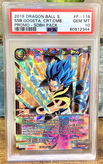 SSB Gogeta Critical Combination P-118 FOIL Dragon Ball Super Card Game PSA 10