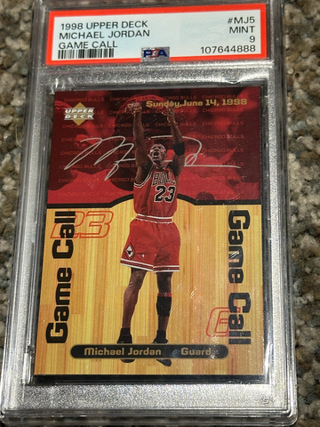 Michael Jordan 1998 Upper Deck Game Call PSA 9 Mint Rare Pop 6