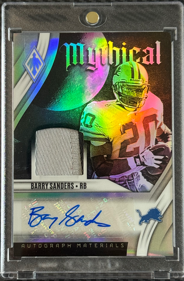 /10 BARRY SANDERS MYTHICAL AUTO & 2-COLOR PATCH - Panini Phoenix #MAM-BS