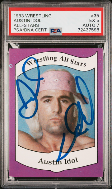 1983 Wrestling All Stars #35 Austin Idol PSA 5 Auto 7 Autograph Signed ROOKIE