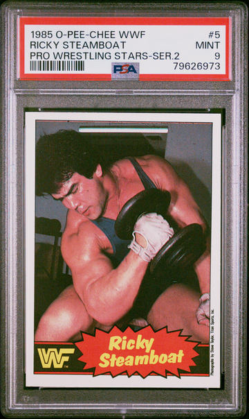 1985 O-Pee-Chee Series 2 WWF #5 Ricky Steamboat PSA 9 OPC Wrestling WWE WCW NWA