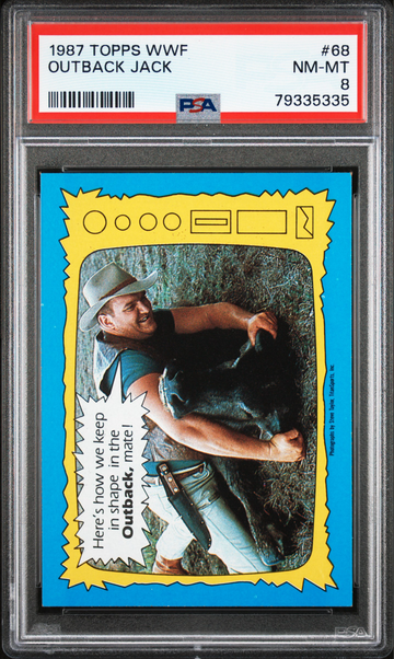 1987 Topps WWF Outback Jack #68 PSA 8 WWE Wrestling Card