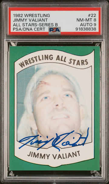 1982 Wrestling All Stars Series B Jimmy Valiant PSA 8 Auto 9 Autograph Signed