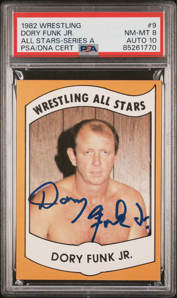 1982 Wrestling All Stars Dory Funk Jr PSA 8 Auto 10 Autograph Signed Rookie Card