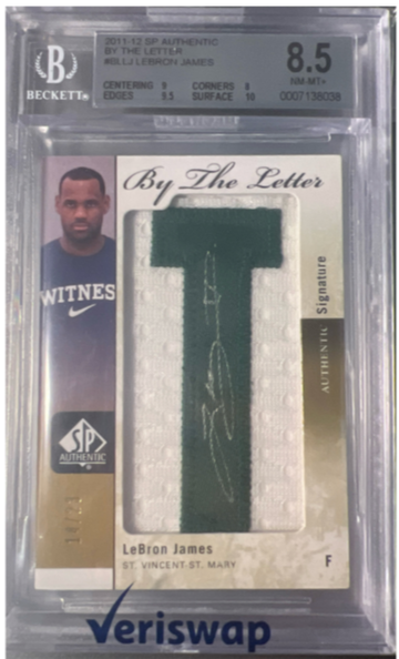 2011 Lebron James By The Letter Upper Deck Auto /23 BGS8.5