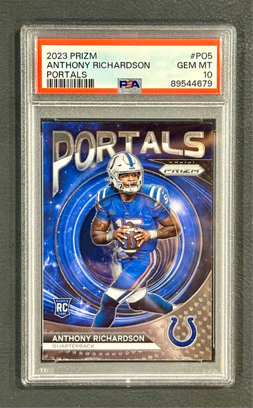 2023 Panini Prizm Portals ANTHONY RICHARDSON RC Rookie PSA 10 GEM MINT Colts