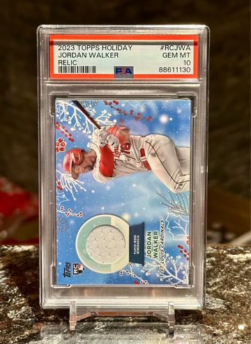 2023 Topps Holiday JORDAN WALKER RC RELIC Rookie Jersey PSA 10 GEM MINT POP 2!