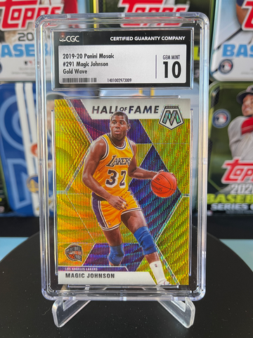 Magic Johnson 2019-20 mosaic gold wave SP Lakers 291