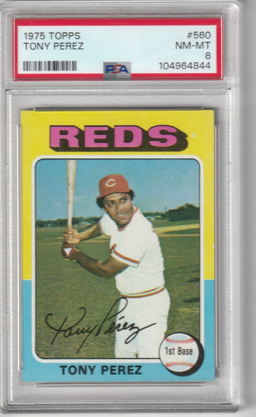 1975 Topps #560 Tony Perez PSA NM-MT 8