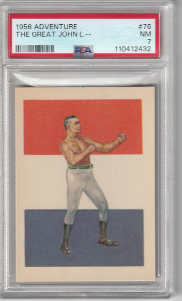 1956 Adventure Gum #76 John L Sullivan PSA NM 7