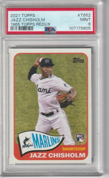 2021 Topps 1965 Redux #T652 Jazz Chisholm Rookie PSA MINT 9