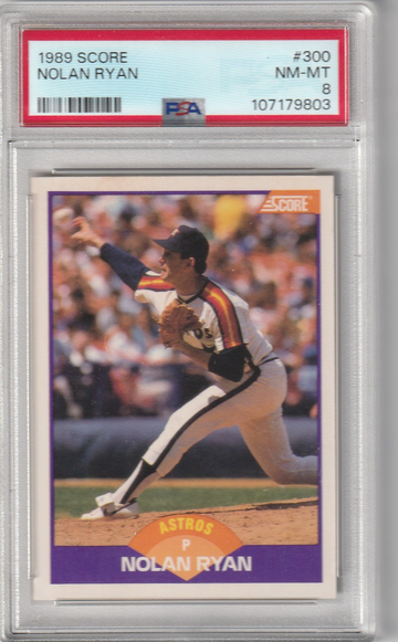 1989 Score #300 Nolan Ryan PSA NM-MT 8