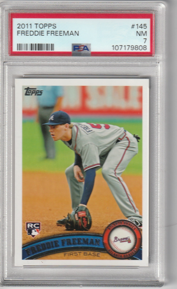 2011 Topps #145 Freddie Freeman Rookie PSA NM 7