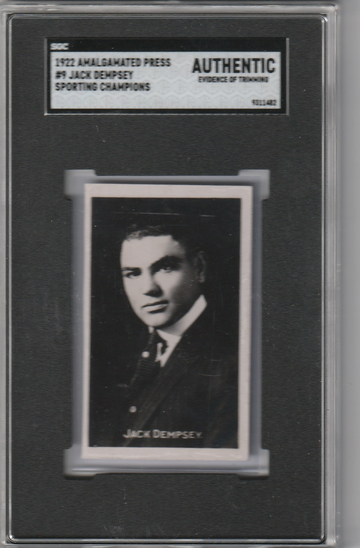 1922 Amalgamated Press Sporting Champions #9 Jack Dempsey SGC Authentic