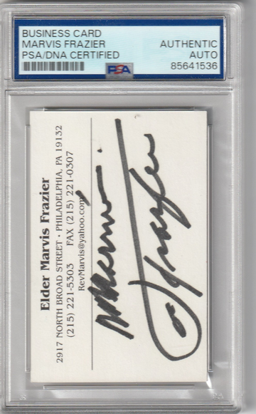Autographed Marvis Frazier Business Card PSA/DNA Authentic