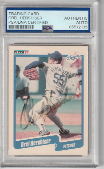 Autographed 1990 Fleer #399 Orel Hershiser PSA/DNA Authentic