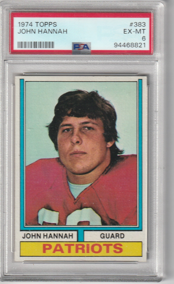 1974 Topps #383 John Hannah Rookie PSA EX-MT 6