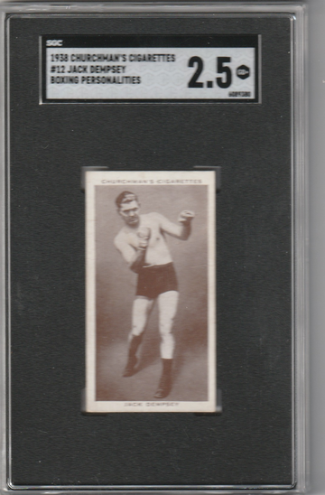 1938 Churchman's Boxing Personalities #12 Jack Dempsey SGC GOOD+ 2.5