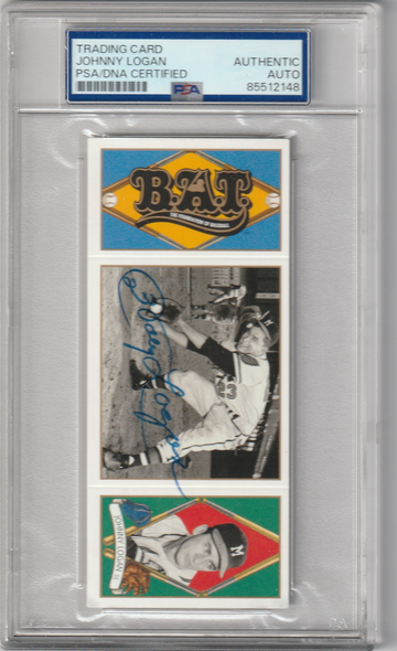 Autographed 1993 Upper Deck All Time Heroes #83 Johnny Logan PSA/DNA Authentic