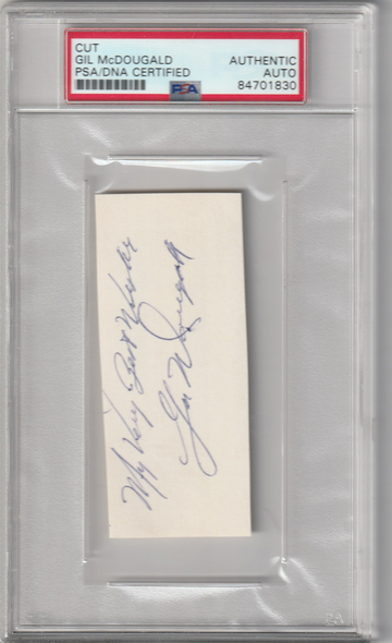 Autographed Gil McDougald Cut Signature PSA/DNA Authentic