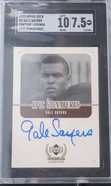 1999 Upper Deck epic signatures Gale Sayers auto SGC 7.5 10 auto