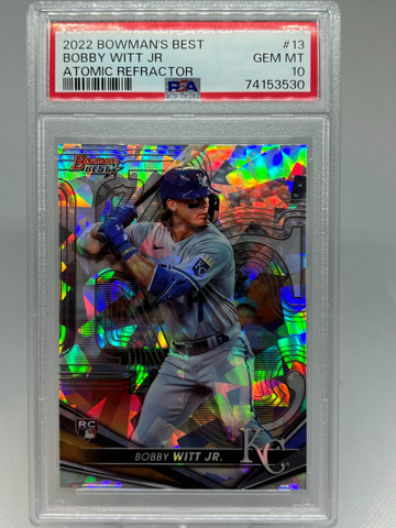 2022 Bowman's Best #13 Atomic Bobby Witt Jr. PSA 10