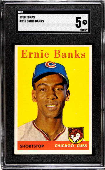 1958 Topps #310 Ernie Banks SGC 5 EX Cubs HOF