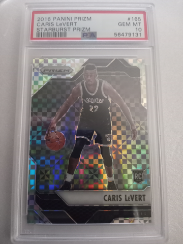 2016 Panini Prizm Starburst Caris LeVert #165 PSA 10 GEM MINT NETS Rookie Cleveland Cavaliers RC 